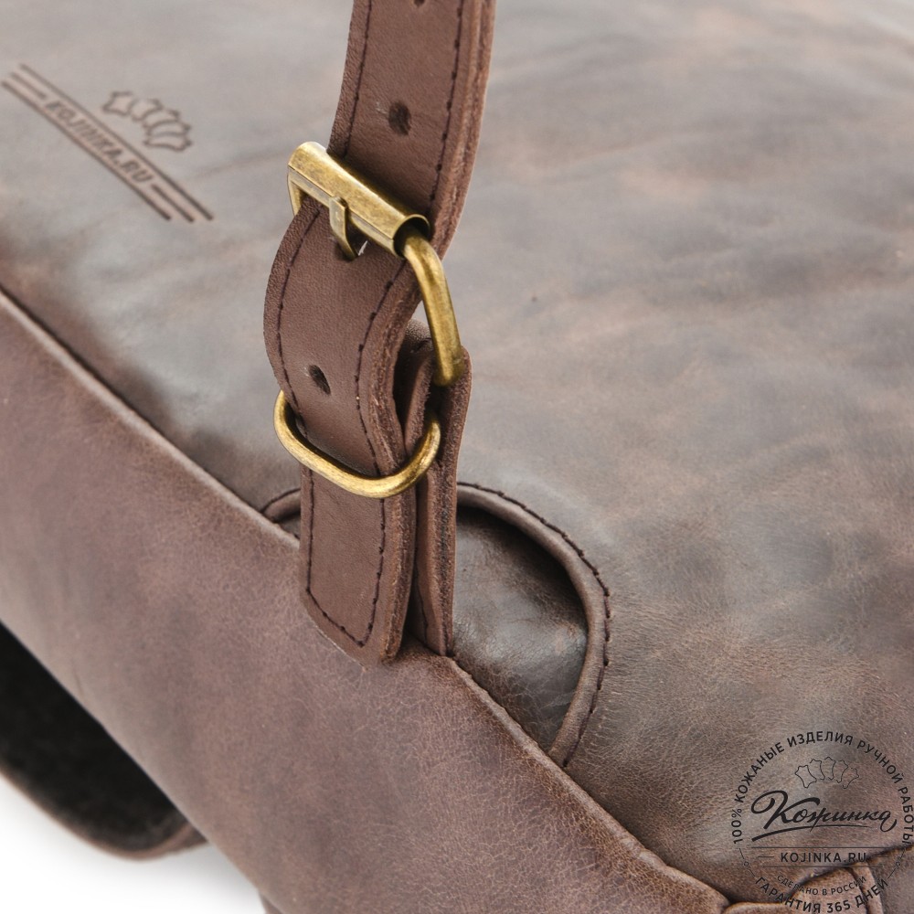  Универсальный кожаный портфель "Диего" (темно-коричневый антик) 